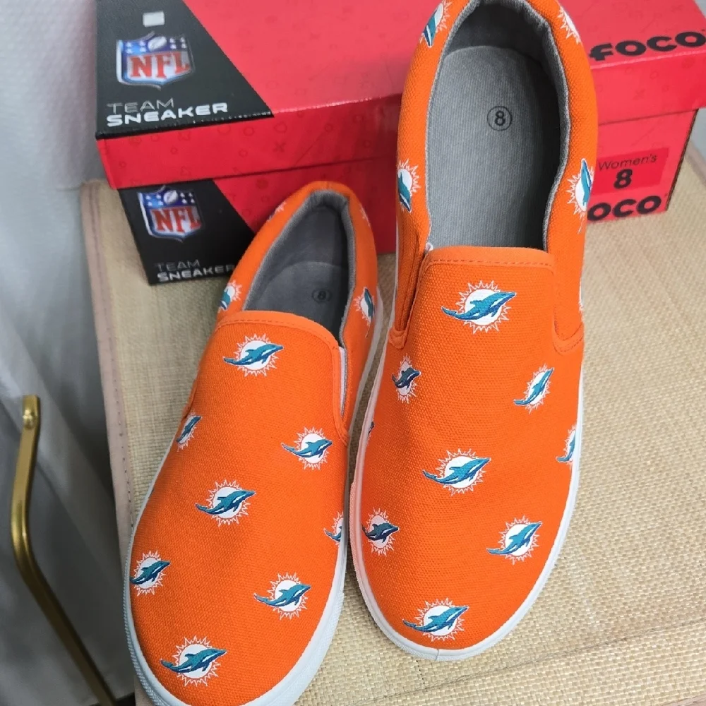 NFL Dolphin Slip-On Sneakers